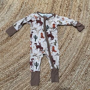 Caden Lane newborn bamboo convertible romper zippy pajamas